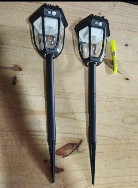 2 Faroles Solares Recargables Grandes para Jardín