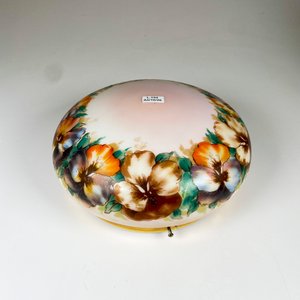 Plafon de vidrio opalinado decoración floral, diámetro 26 cm - imagen 2
