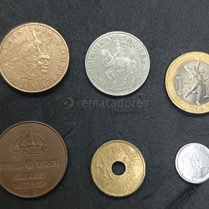 Colección de 6 Monedas Extranjeras: Francia, Suecia, Albania y más - imagen 2
