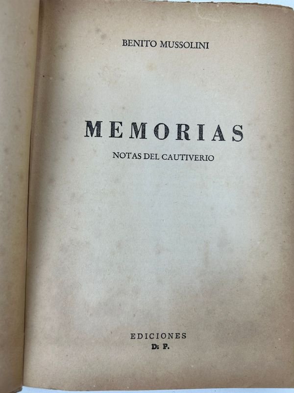 Libros de política e ideología: Memorias de Mussolini y más - imagen 5