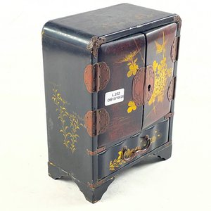Joyero Oriental Decorado con Motivos Florales y Aves - imagen 2