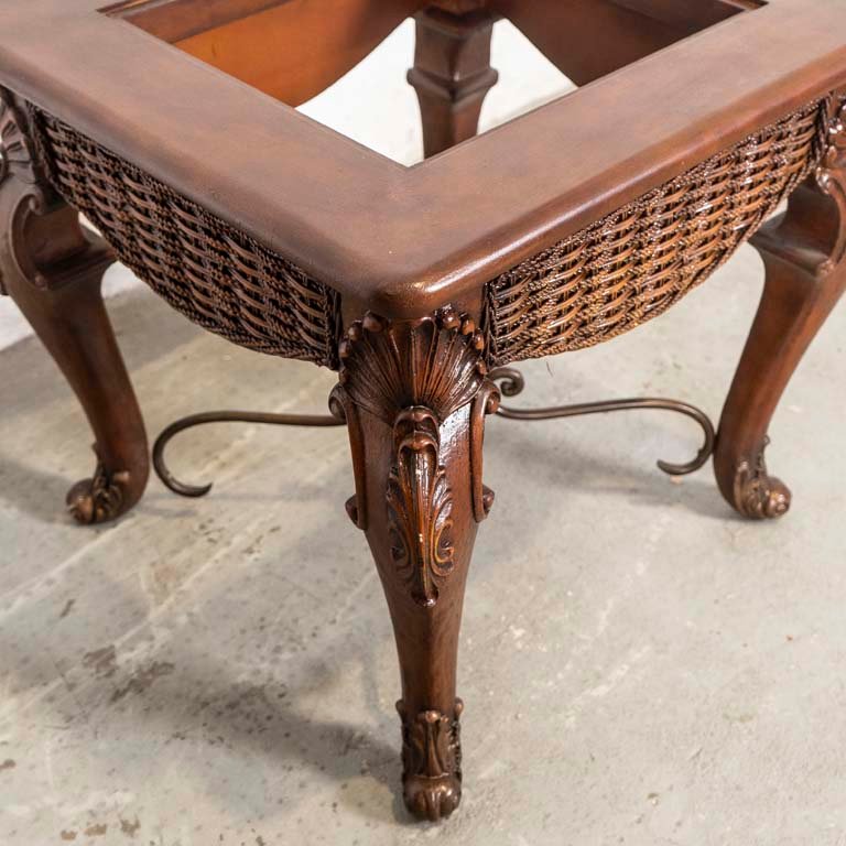 Mesa de living en madera y metal con detalles en la pintura - imagen 2