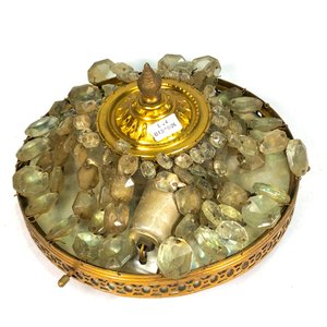 Plafon de Techo Vintage en Bronce con Cristales Facetados - imagen 4