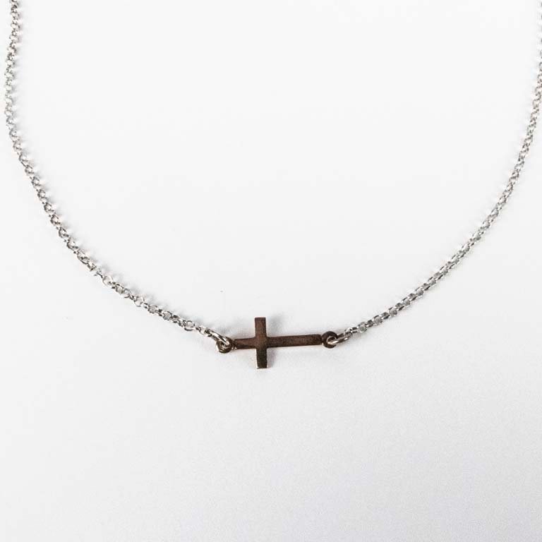 Cadena de Plata con Cruz Bañada en Oro