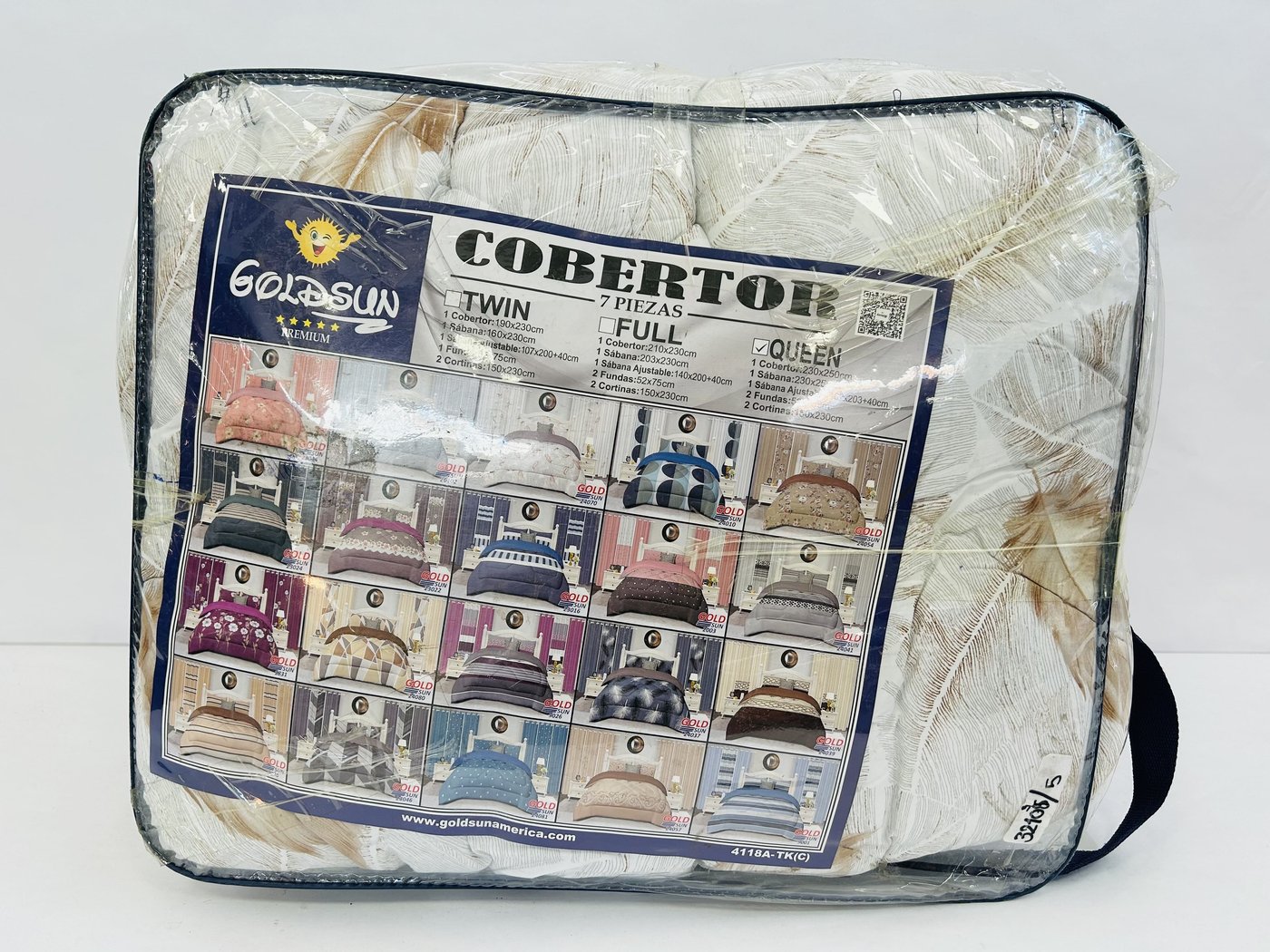 Acolchado Reversible 2 Plazas Queen Size 7 Piezas GoldSun