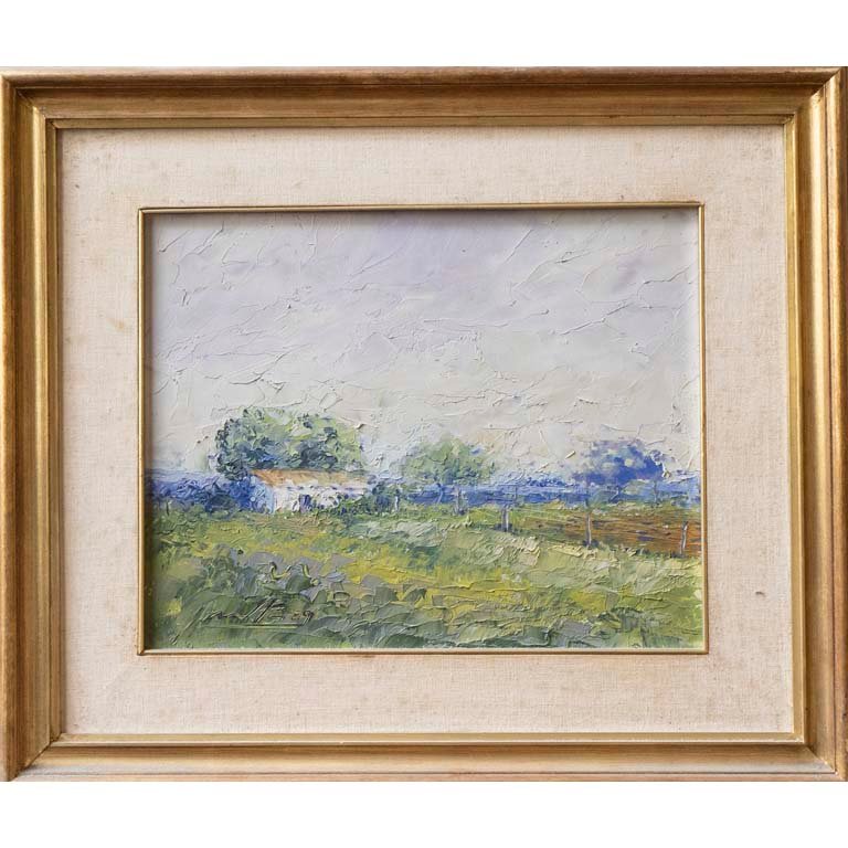Pintura "Paisaje de Campo" de Peralta, Óleo sobre Lienzo