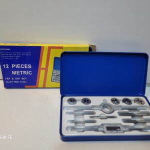 Juego de Terraja y Macho Métrico de 12 Piezas en Caja de Chapa - imagen 6