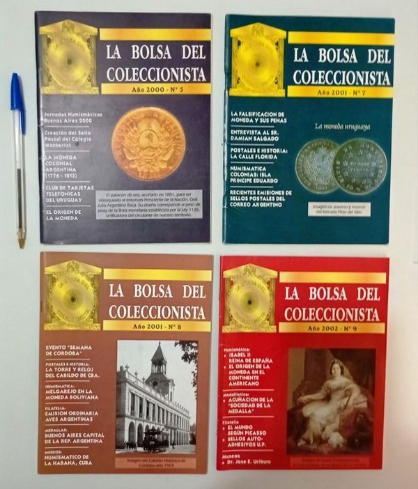 Lote de 4 Revistas "La Bolsa del Coleccionista" (Nros. 5, 7, 8 y 9) - imagen 1