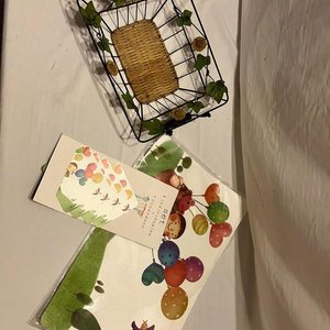 Cesta Decorativa de Alambre y Set de Individuales y Posavasos Infantiles - imagen 3