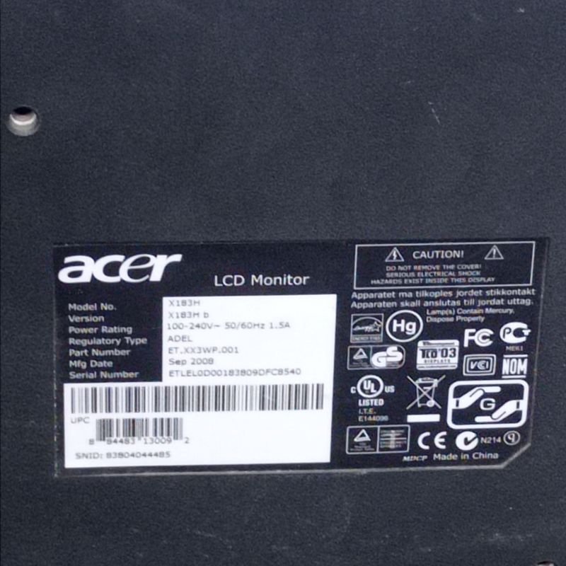 Monitor Acer de 18 pulgadas en buen estado - imagen 4