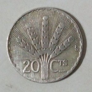 Moneda Uruguaya de Plata 20 Centésimos de 1942 - imagen 2