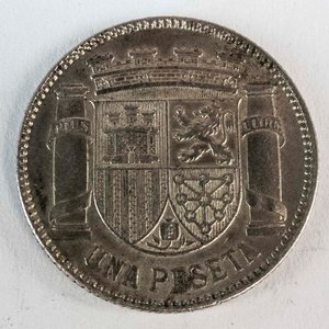 Moneda de Plata 1 Peseta Segunda República Española 1933 - imagen 2