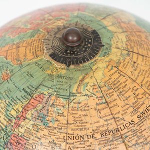Globo Terráqueo Vintage con Base de Metal "London Paris" - imagen 2