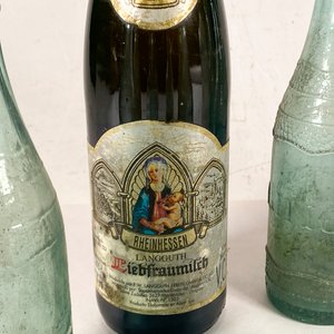 Lote de 10 piezas de vidrio: botellas antiguas, botellones y sifón - imagen 3
