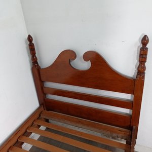 Cama Antigua de Una Plaza en Madera Maciza - imagen 6