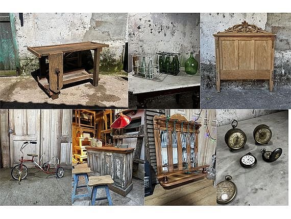 Remate de muebles antiguos y decoración