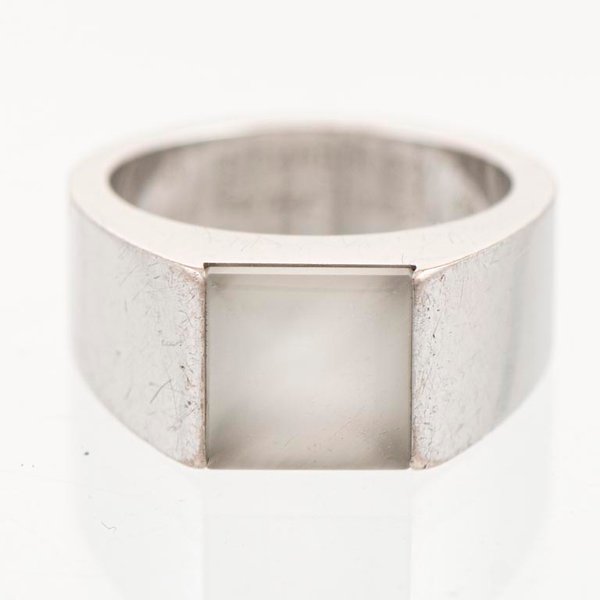 Anillo Cartier Pierre de Lune Oro Blanco 18k - imagen 1