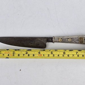 Cuchillo Criollo Franz Wenk con Mango de Platería Criolla y Vaina de Cuero - imagen 6