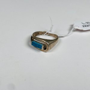 Anillo de Plata con Turquesa - Medida 16 mm - imagen 2