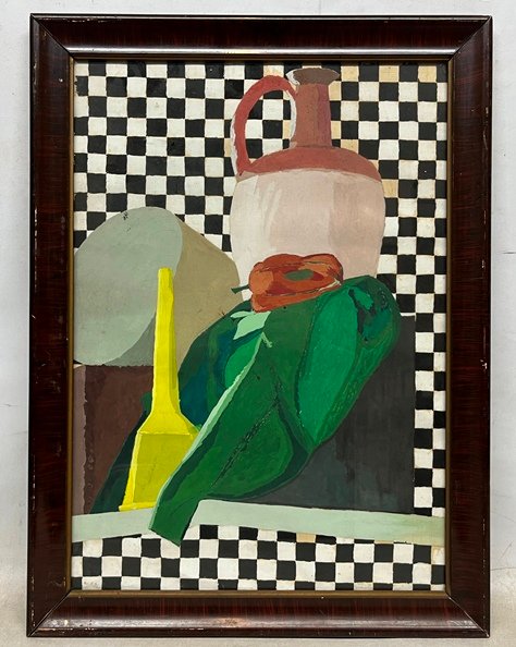 Pintura de Bodegón Anonimo, Tempera sobre Papel