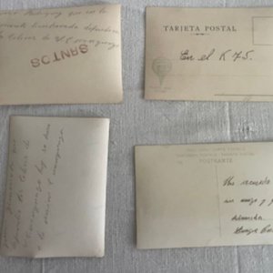 Lote de 6 Postales Antiguas de Ciclismo: Juan Zimentena, Jose Rodriguez y Largadas - imagen 4