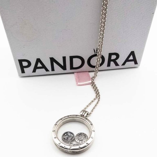 Cadena de Plata con Dije "Pandora" y Dijes Internos - imagen 1
