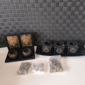 Set Decoración Zen: Portavelas y Figuras de Buda - imagen 3