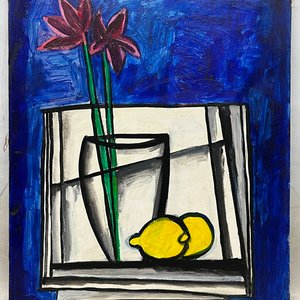 Bodegón con Limones de Jonio Montiel - Óleo sobre Tela - imagen 2