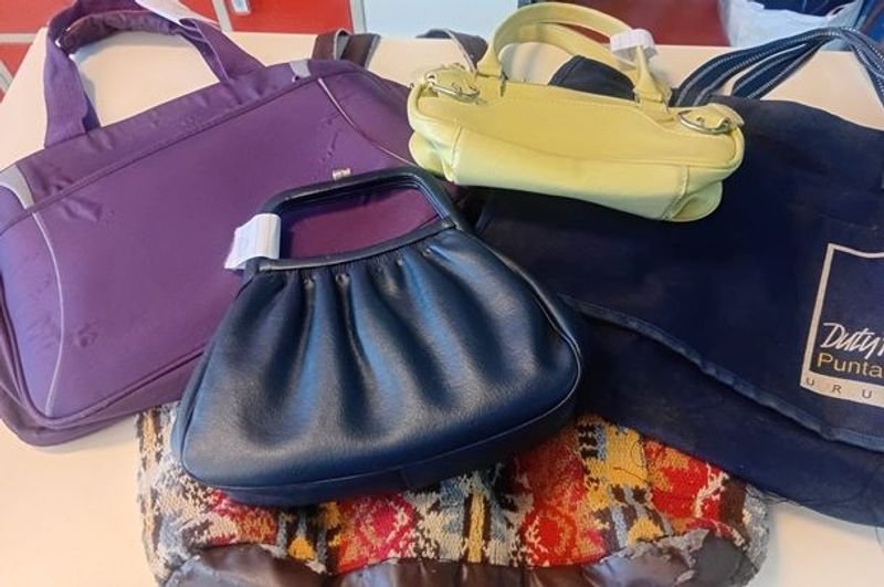 Lote siguiente: Bolsos y carteras usados de diferentes colores