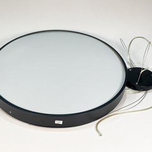 Lote siguiente: Colgante Circular Negro con Pantalla Blanca de Plástico