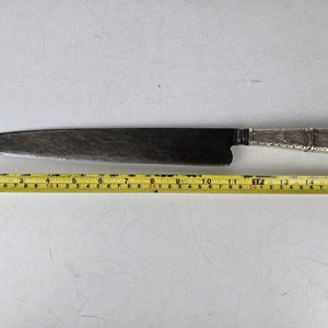 Cuchillo Criollo Franz Wenk con Vaina de Cuero y Detalles en Plata y Oro - imagen 13