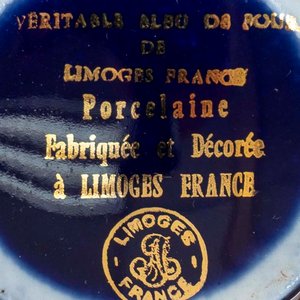 Alhajero de Porcelana Francesa Limoges con Paisaje - imagen 2