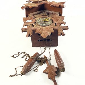 Reloj de Cucu de Madera con Péndulo y Dos Pesas - imagen 1