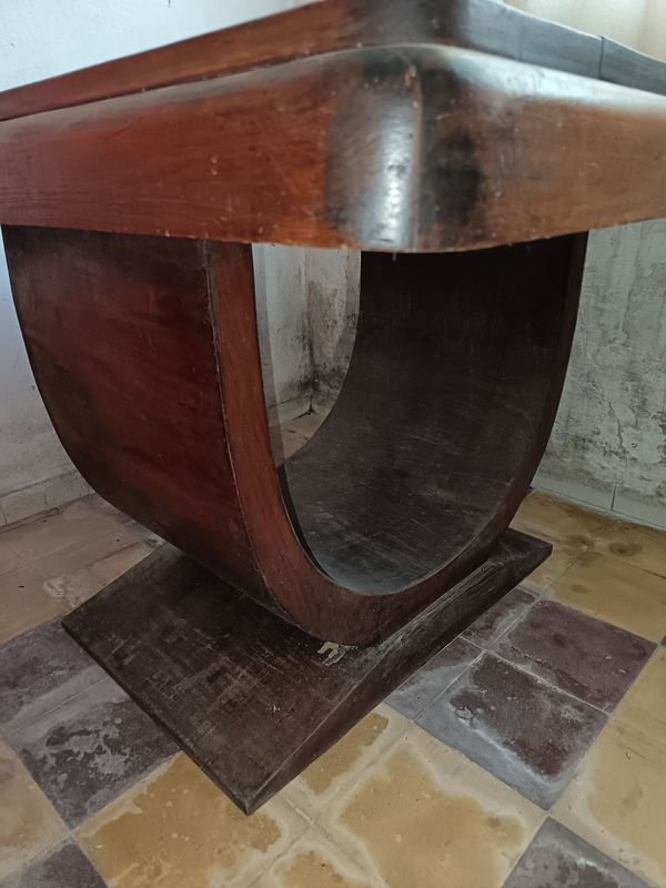 Mesa de comedor antigua de madera maciza - imagen 3