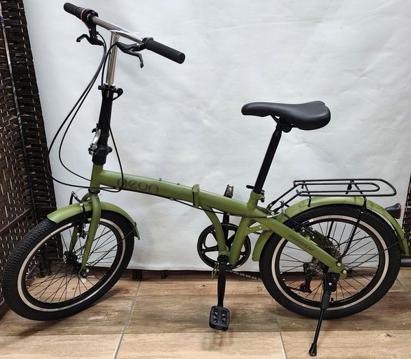 Bicicleta Plegable Verde Rodado 20 con Parrilla y 7 Cambios - imagen 1