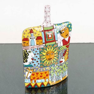 Lote siguiente: Florero de Cerámica Firmado Gerasimenko Kiev 2003 - Arte Ruso