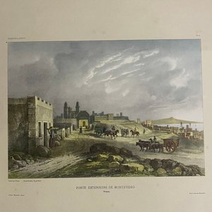 Lámina Antigua "Porte Extérieure de Montevideo" - Uruguay, Pl. 13 - imagen 1