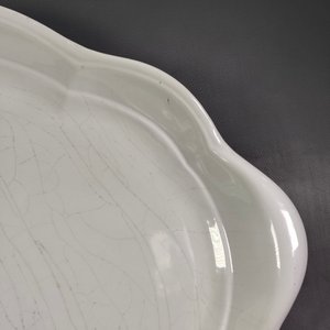 Dos Fuentes Grandes Ovalada y Circular de Loza Blanca Italiana - imagen 11