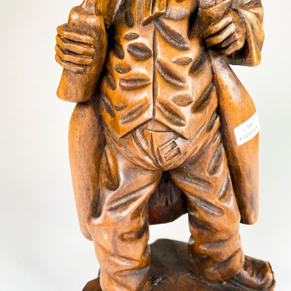 Estatua de madera firmada O.V. Rasmussen - imagen 3