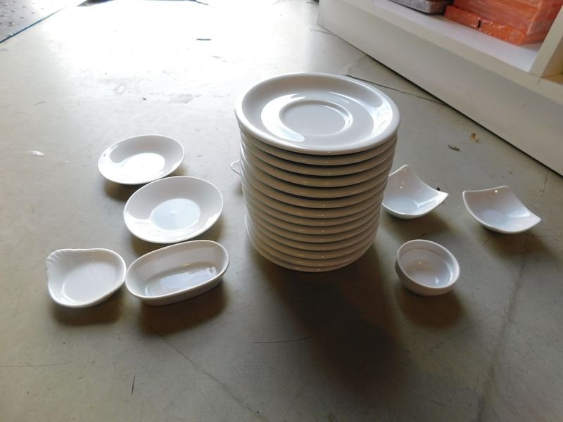 Conjunto de 19 piezas de recipientes de cerámica de cocina incluye platos, bowls y demas