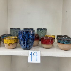 Lote de 14 Tazas de Cerámica Artesanal - imagen 2