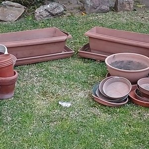 Lote de Macetas de Cerámica y Plástico para Jardín - imagen 1