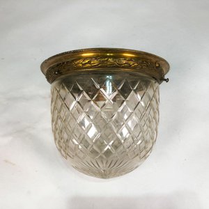 Plafon de Techo Vintage Cristal Tallado y Metal Labrado - imagen 4