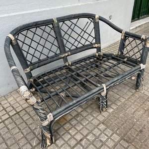 Sillón de Ratan para Dos Cuerpos Color Negro - imagen 5
