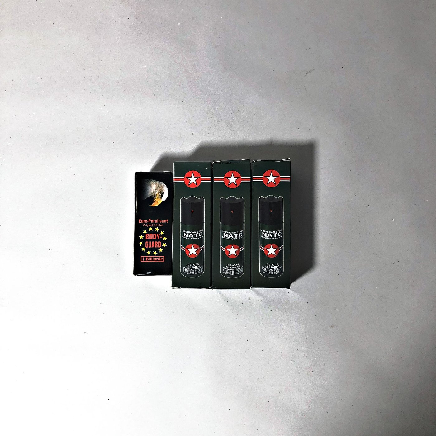 Pack de 4 Sprays de Defensa Personal "Body Guard" y "NATO"