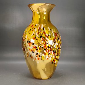 Lote anterior: Jarrón de Cristal Amarillo con Manchas Multicolor - 35cm