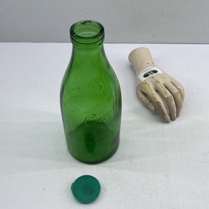 Botella de Vidrio Verde Conaprole 1 Litro con Tapa Plástica - imagen 3