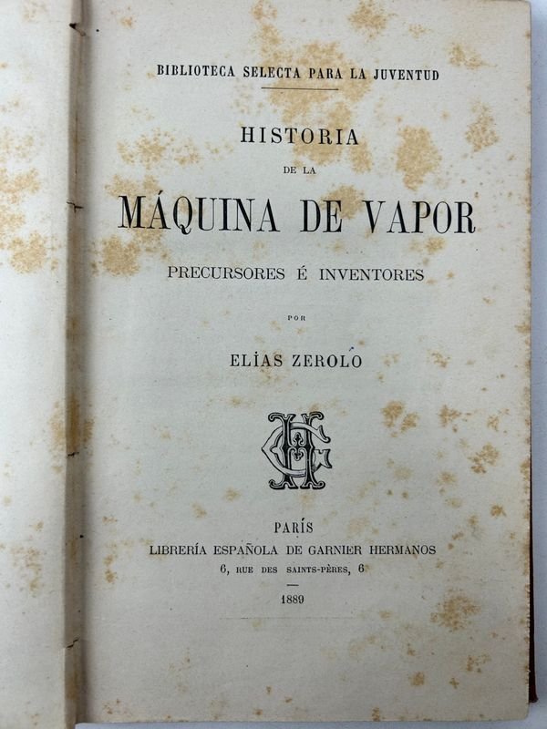 Libros antiguos sobre historia de la máquina de vapor y exploración científica - imagen 2