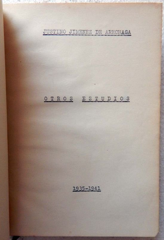 Otros Estudios 1935 - 1941 de Justino Jiménez De Aréchaga - imagen 3