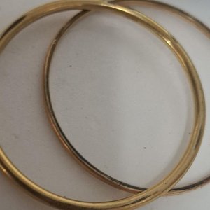 Dos Esclavas Enchapadas Doradas - imagen 3